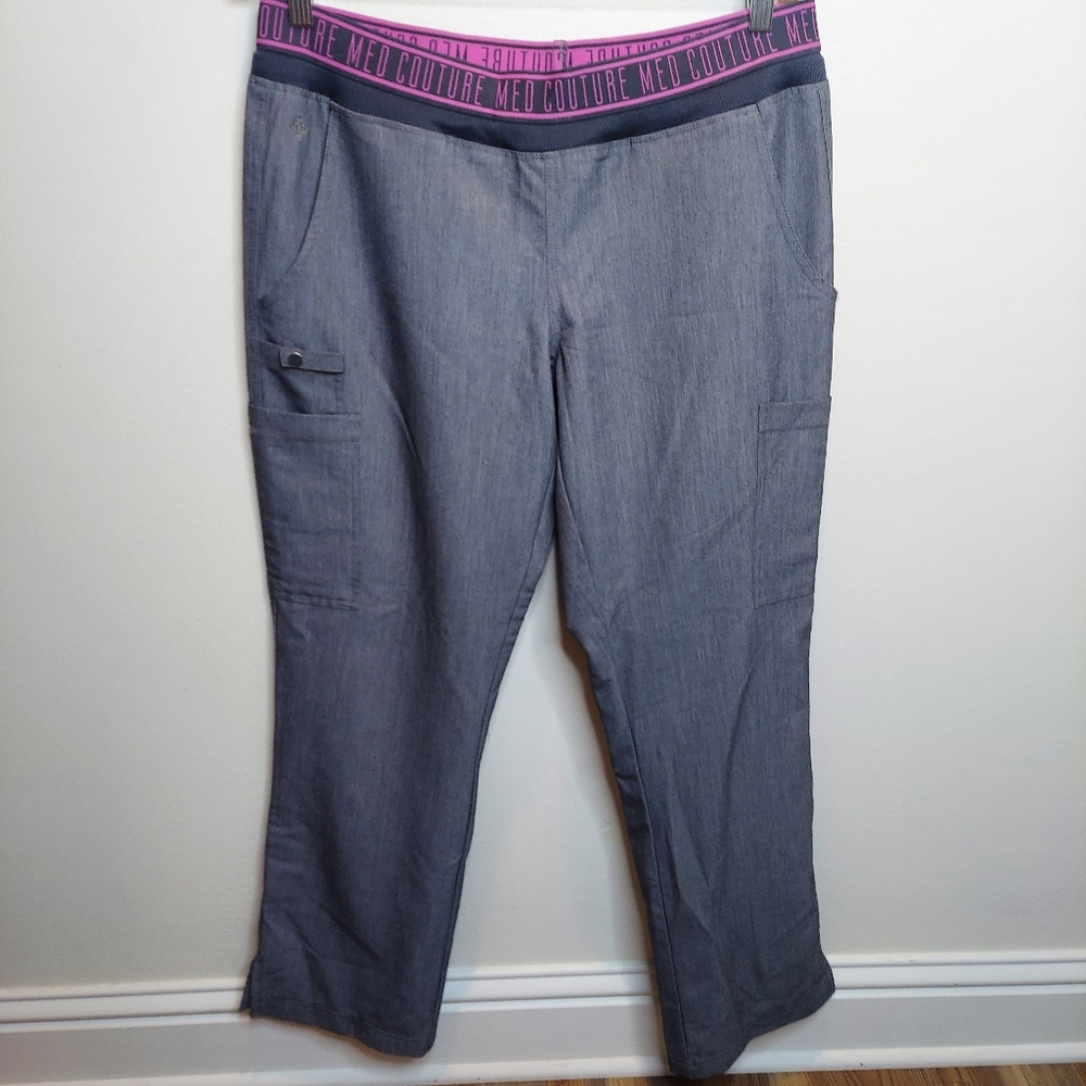 Med Couture "Ally" Yoga Waist Cargo Scrub Pant, Size MP - Picture 2 of 5